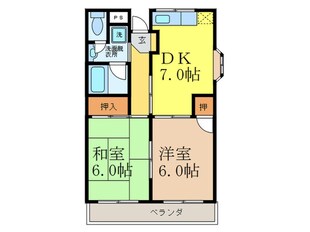 ﾎﾜｲﾄﾋﾟｱ中西の物件間取画像